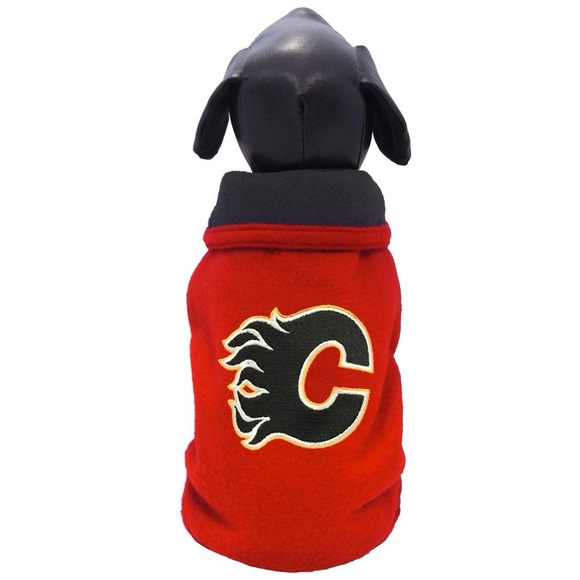 All Star Dogs NHL Unisex NHL Calgary Flames All Weather Outerwear Dog Jacket - Picture 2 of 11